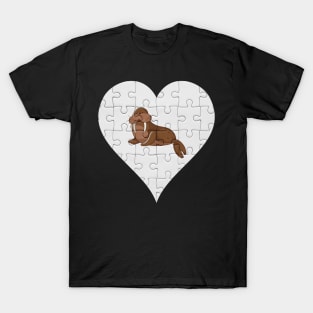 Jigsaw  Sea Lion Heart Design - Fish Sea Lion T-Shirt